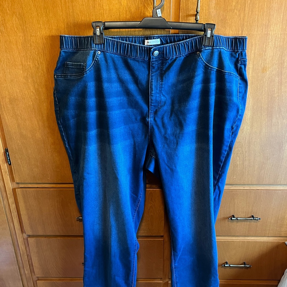 Catherines Dark Blue Denim True Stretch Jeans          Size 3X 26/28W